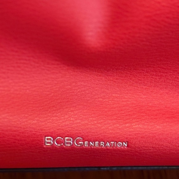 BCBGeneration Red Hobo Bag with Silver Studs - Picture 9 of 9